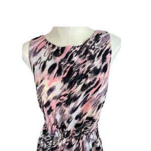 Gap Womens Watercolor Silky Sleeveless Sheath Dress Size 10